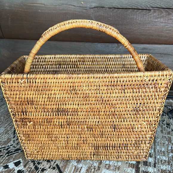 Pottery Barn Accents Pottery Barn Wicker Rattan Wall Basket Poshmark